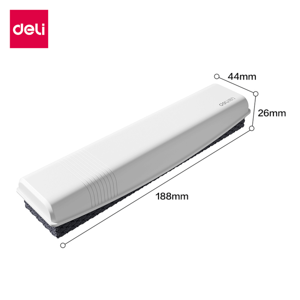 แปรงลบกระดานไวท์บอร์ด DELI MB407-WH-01 ขนาด 4.4X18.8X2.6 CM